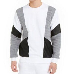 Inc Mens Ribbed Colorblocked Sweatshirt, Size 2XL